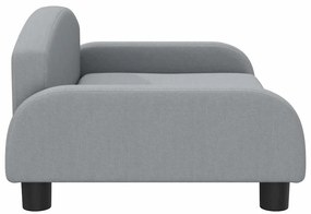 Cama para cães 70x45x30 cm tecido cinzento-claro