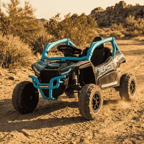 Buggy elétrico para Crianças Kawasaki 24V 4x4 TERYX KRX1000 Azul