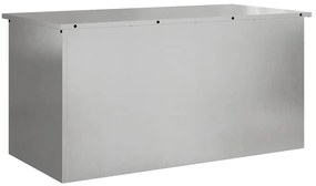 Caixa de Armazenamento Externa Prateado 100 x 50.5 x 50 cm
