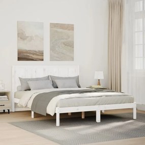 vidaXL Cama extra longa sem colchão 140x210 cm madeira maciça