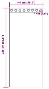 Cortinas de voile com ilhós 2 pcs cinzento-claro 140x225 cm