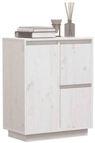 Aparador 60x34x75 cm madeira de pinho maciça branco