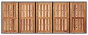 Conjunto de Jantar de Jardim vidaXL 11 Peças Preto Rattan Poliéster Ac