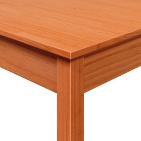 Mesa de jantar 55x55x75 cm madeira pinho maciça castanho cera