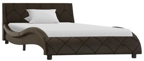 vidaXL Estrutura de cama 90x200 cm couro artificial cinzento