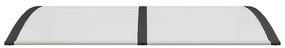 Toldo para porta 150x75 cm policarbonato preto/transparente