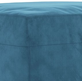 4 pcs conjunto de sofás com almofadas veludo azul