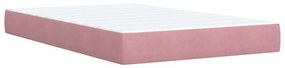 Cama boxspring com colchão 120x190 cm veludo rosa