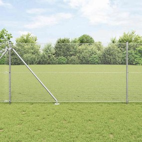 vidaXL Conjunto de Postes de Cerca Conjunto de 2 Aço Galvanizado 10 x 1 m