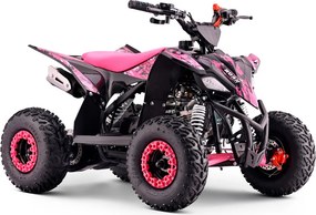 Mini moto 4 gasolina para crianças de gasolina 110cc Roan Ratte R6 R-N-1,C/ marcha-atrás e limitador velocidade Rosa