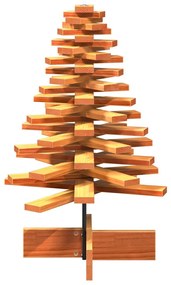 Árvore de Natal decorativa 80 cm pinho maciço castanho-mel