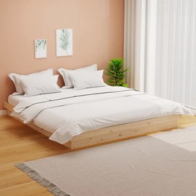 Estrutura de cama sem colchão 200x200 cm madeira maciça