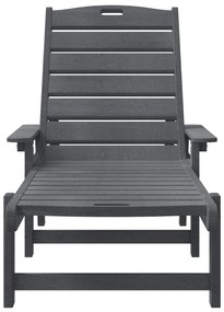 Espreguiçadeiras 2 pcs Cinzento Claro 162x53x98.5 cm HDPE, vidaXL Espr