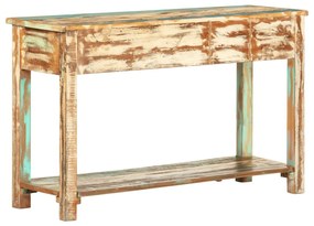 Mesa consola 120x40x75 cm madeira recuperada maciça