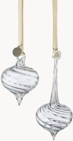 Ornamentos de Natal em vidro Milene, conjunto de 2
