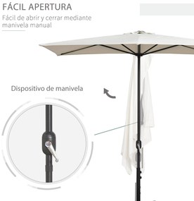 Meia chapéu de sol 230x130x245 cm chapéu de sol para Parede Jardim com