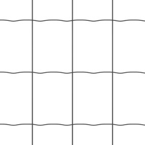 Cerca Euro com 13 Posts 0.6x50 m Aço Galvanizado Cinza