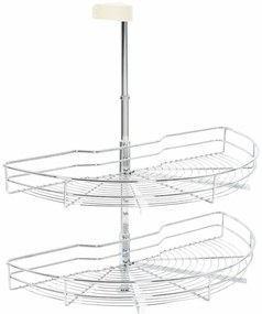 Unidade cestos p/ cozinha 2 pcs 180 graus 75x38x80 cm