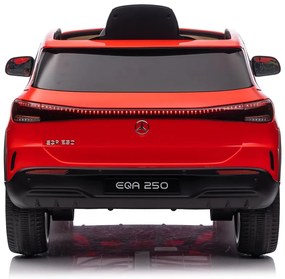 Carro elétrico para Crianças Mercedes Benz EQA 250 12V 4x4 Rodas Espuma EVA, Assento couro ecológico Vermelho