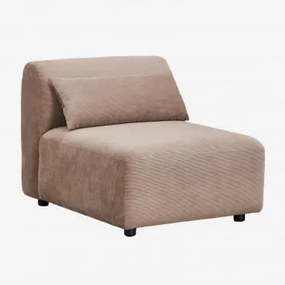 Módulo Central Para Sofá Modular Fogler Bombazina Castanho Camel - Sklum