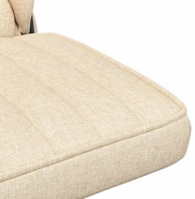 Cadeira de escritório giratória tecido cor creme