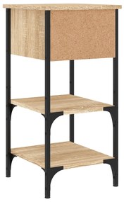 Mesa cabeceira 34x36x70 cm derivados madeira carvalho sonoma