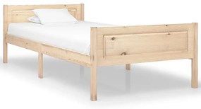 Estrutura de cama 100x200 cm madeira pinho maciço