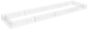 vidaXL Canteiro elevado/cesto gabião 400x100x20 cm aço galvanizado
