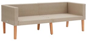 Conjunto Lounge de Jardim Connor - 2 Sofás e Mesa de Centro - Bege e C