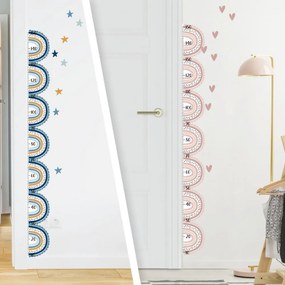 Fita métrica de parede para quarto de criança – Arco-íris em duas cores 150 cm