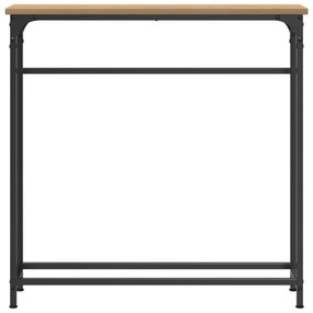 Mesa de Console vidaXL Carvalho Artesanal 75x19,5x75 cm Madeira de Eng