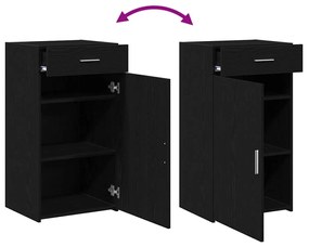 Buffet vidaXL Preto Carvalho 30x42,5x93 cm Madeira de engenharia