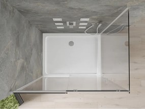 Mexen Omega cabine de duche de correr 120 x 70 cm, transparente, cromada + base de duche plana - 825-120-070-01-00-4010
