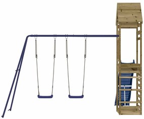 Conjunto de brincar para exterior madeira de pinho impregnada