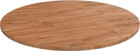 vidaXL Tampo redondo Ø90x1,5 cm carvalho não tratado castanho-claro
