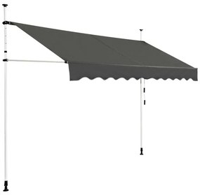Toldo retrátil telescópico, toldo à prova d'água, resistente a raios UV, com manivela, tamanho 2, verde
