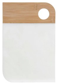 Tábua de corte DKD Home Decor Branco Bambu Mármore (29 x 19 x 1 cm)