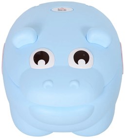 Sanita infantil para bebês Mictório removível em forma de hipopótamo com alças 40x30x23cm Carga 25kg Azul