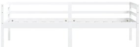 Estrutura de cama em pinho maciço 90x200 cm branco