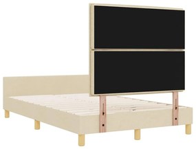 Cama vidaXL Creme 120x200 cm Tecido