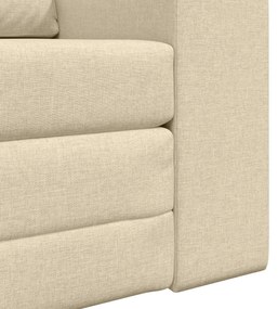 Sofá Cama 2 em 1 Creme 98x71x83 cm Tecido