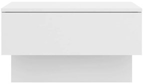 Mesas de cabeceira montagem na parede 2 pcs branco brilhante