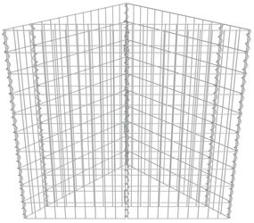 Canteiro elevado/cesto gabião 75x75x50 cm aço galvanizado