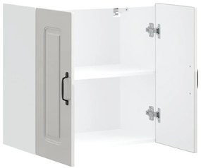 Armário de parede de cozinha Kalmar branco alto brilho