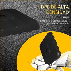 Base para Chapéu de Sol de 4 Peças Recarregável com Água 90kg Areia 13