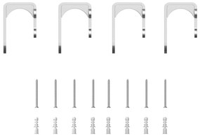 Kit ferragens p/ porta deslizante 200cm aço inoxidável prateado