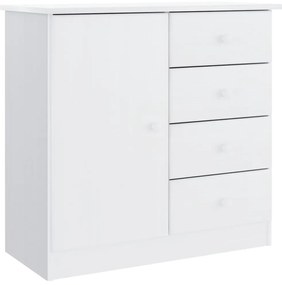 Aparador alto ALTA 77x35x165 cm madeira de pinho maciça branco