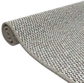 Tapete/passadeira 50x100 cm aspeto sisal cinzento-acastanhado