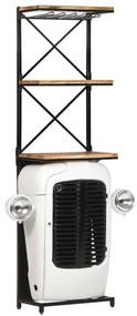 Garrafeira trator 49x31x172 cm madeira mangueira áspera branco