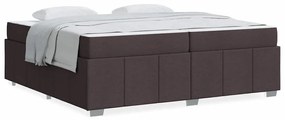 Estrutura da Cama Castanho escuro 200 x 200 cm tecido